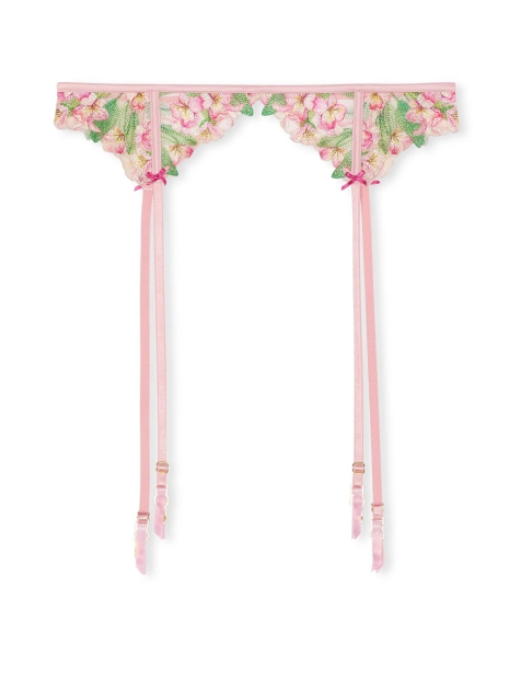 Роскошный комплект Victoria's Secret пояс для чулок и трусики 1159826971 (Розовый L)