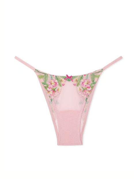 Роскошный комплект Victoria's Secret пояс для чулок и трусики 1159826971 (Розовый L)
