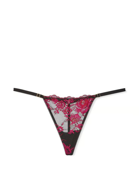 Кружевной комплект Victoria's Secret пояс для чулок и трусики стринги 1159835311 (Розовый XS)
