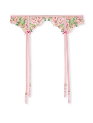 Роскошный комплект Victoria's Secret пояс для чулок и трусики 1159826971 (Розовый L)
