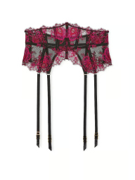 Кружевной комплект Victoria's Secret пояс для чулок и трусики тонг 1159835310 (Розовый XS)