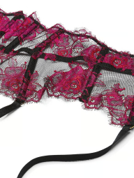 Кружевной комплект Victoria's Secret пояс для чулок и трусики стринги 1159835311 (Розовый XS)