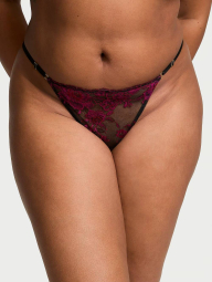 Кружевной комплект Victoria's Secret пояс для чулок и трусики стринги 1159835311 (Розовый XS)