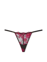 Кружевной комплект Victoria's Secret пояс для чулок и трусики стринги 1159835311 (Розовый XS)