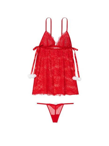 Комплект пеньюар и трусики Victoria's Secret 1159807449 (Красный, M)