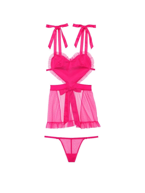 Комплект фартук и трусики Victoria's Secret 1159807452 (Розовый, M)