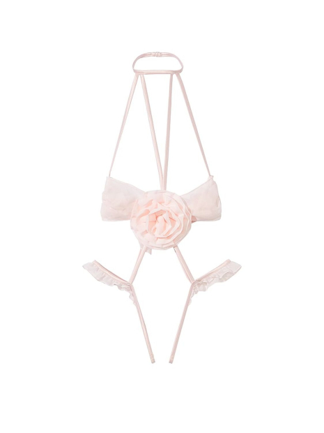 Женский комбидресс Victoria's Secret с открытыми чашечками 1159832196 (Розовый XL)