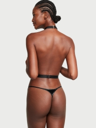 Женский лакированный комбидресс Victoria's Secret открытый 1159824844 (Черный XL)