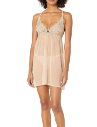 Женский комплект Emporio Armani комбинация и трусики 1159834868 (Бежевый M)