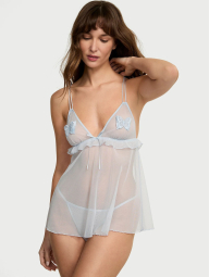 Комплект пеньюар и трусики Victoria's Secret 1159836991 (Голубой L)