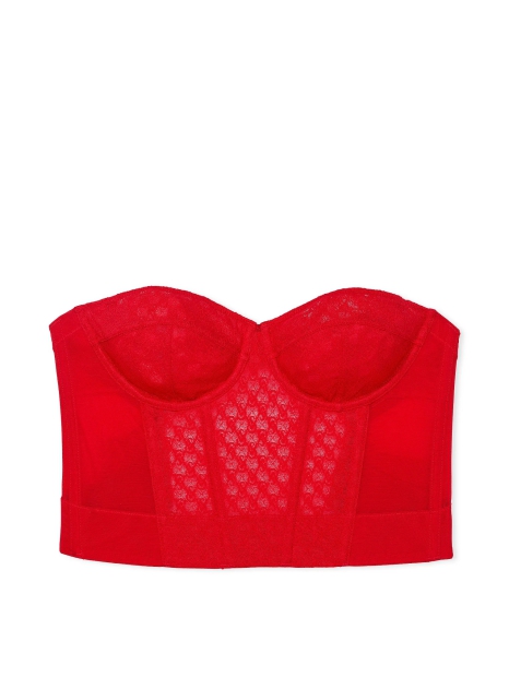 Комплект білизни Victoria's Secret корсетний топ та трусики 1159804002 (червоний, 34B/S)