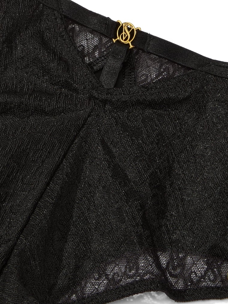 Комплект білизни Victoria's Secret корсет та трусики чіки 1159806467 (Чорний, 36D/L)