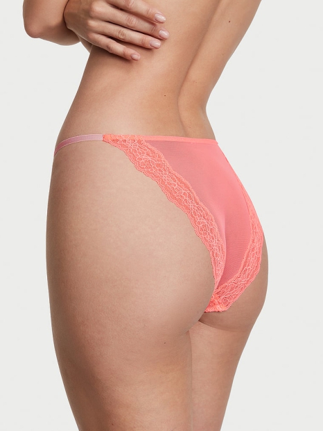Кружевной комплект белья Victoria's Secret корсет-бюст и трусики стринг бикини 1159807319 (Оранжевый, XS)