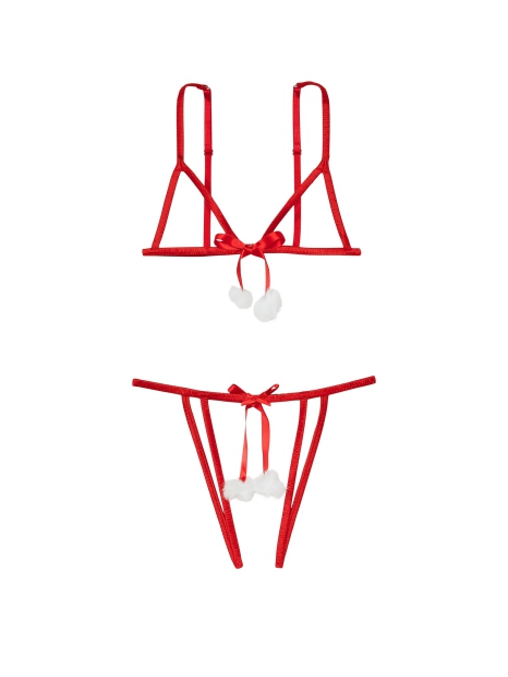 Комплект нижньої білизни Victoria's Secret бюст та трусики 1159807610 (червоний, XXL)