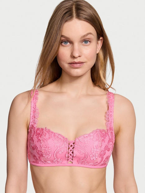 Комплект белья Victoria's Secret бралетт и трусики тонги 1159809279 (Розовый, XL)