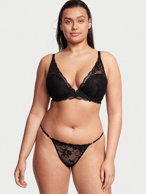 Шикарний комплект білизни Victoria's Secret ліф та трусики 1159813125 (Чорний, 44DDD/XXL)