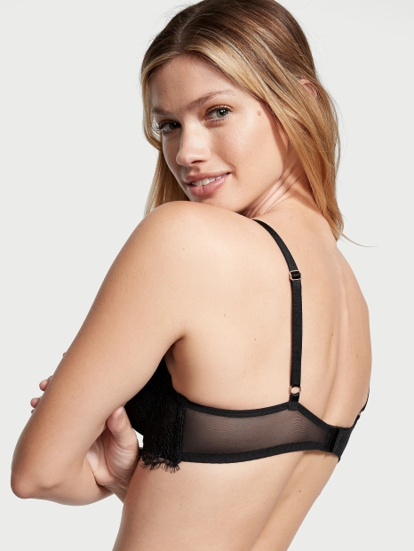 Комплект белья Victoria's Secret бюстгальтер и трусики 1159809912 (Черный, 38B/L)