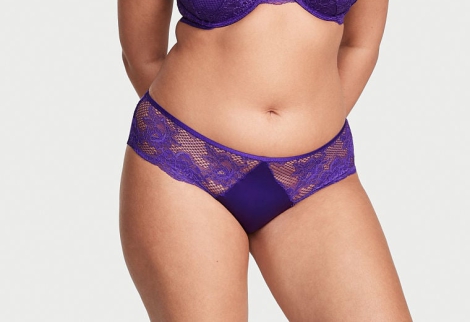 Комплект белья  Victoria's Secret бюст Push-Up и трусики чики 1159811567 (Фиолетовый, 34B/S)