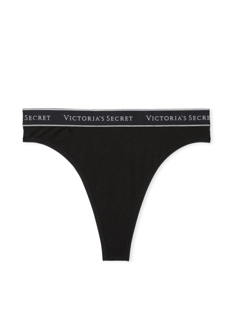 Жіночий комплект білизни Victoria's Secret бюст та трусики тонг 1159812252 (Чорний, 32A)