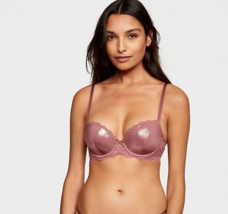 Шикарний комплект білизни Victoria's Secret ліф та трусики 1159813613 (Рожевий, 32B/S)