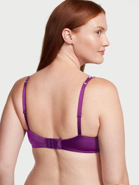 Женский комплект белья Victoria's Secret лиф Push-Up и трусики тонг 1159814051 (Фиолетовый, 34A/S)