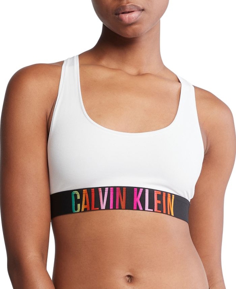 Женский комплект Calvin Klein топ и трусики тонг 1159814396 (Белый, L)