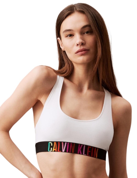 Женский комплект Calvin Klein топ и трусики тонг 1159814394 (Белый, S)