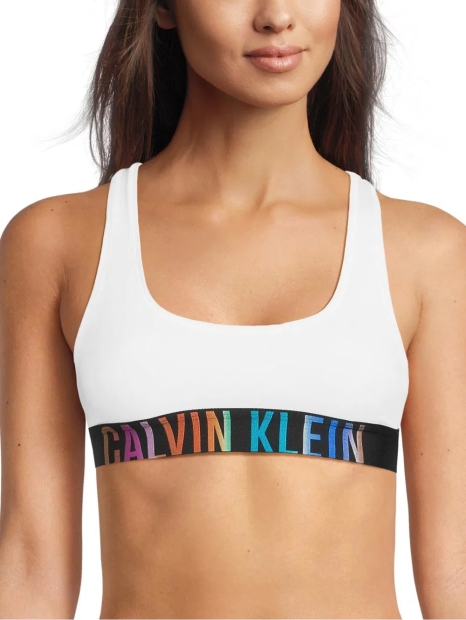 Женский комплект Calvin Klein топ и трусики тонг 1159814394 (Белый, S)