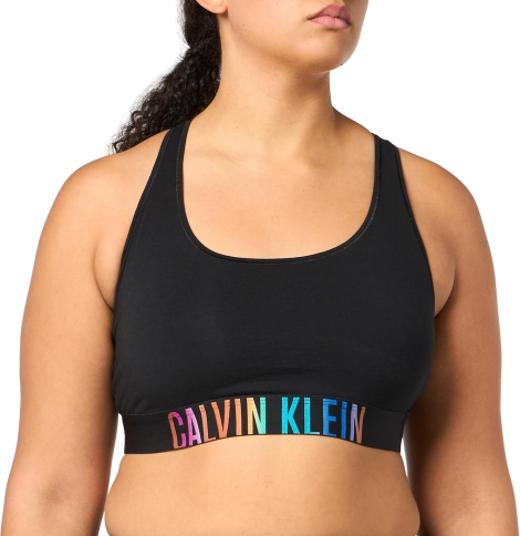 Жіночий комплект Calvin Klein топ та трусики тонг 1159814399 (Чорний, M)