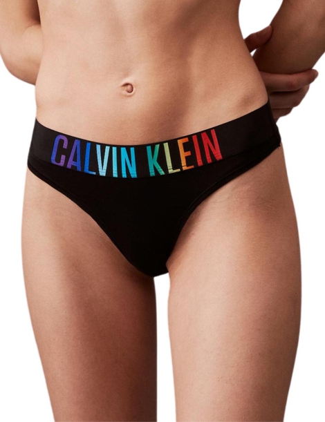 Женский комплект Calvin Klein топ и трусики тонг 1159814399 (Черный, M)