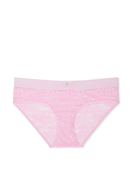 Кружевной комплект Victoria's Secret Pink бюстгальтер и трусики хипхаггеры 1159817255 (Розовый S)