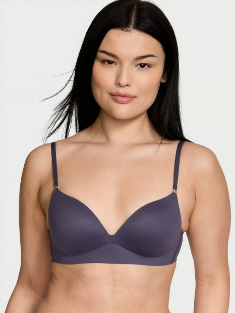 Женский комплект белья Victoria's Secret лиф Push-Up и трусики тонг 1159819022 (Фиолетовый 36B/M)