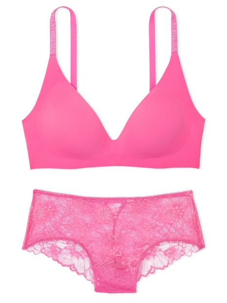 Гладкий бюстгальтер з Push-up Victoria&#39;s Secret 1159819322 (Рожевий S)