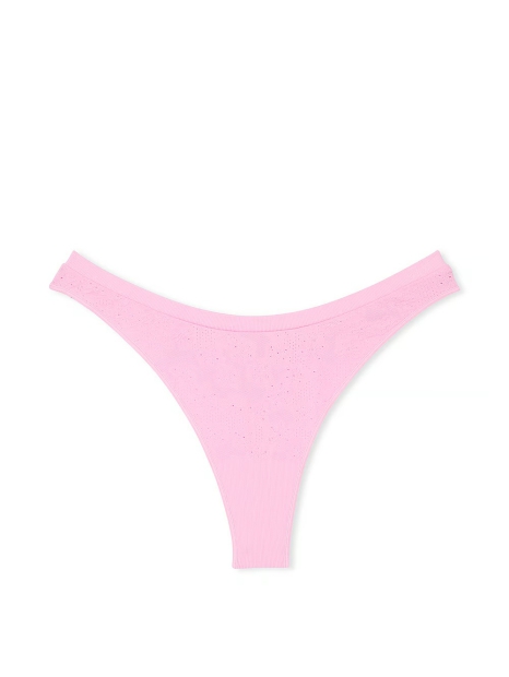 Женский комплект белья Victoria's Secret Pink лиф Push-Up и трусики тонг 1159823719 (Розовый L)