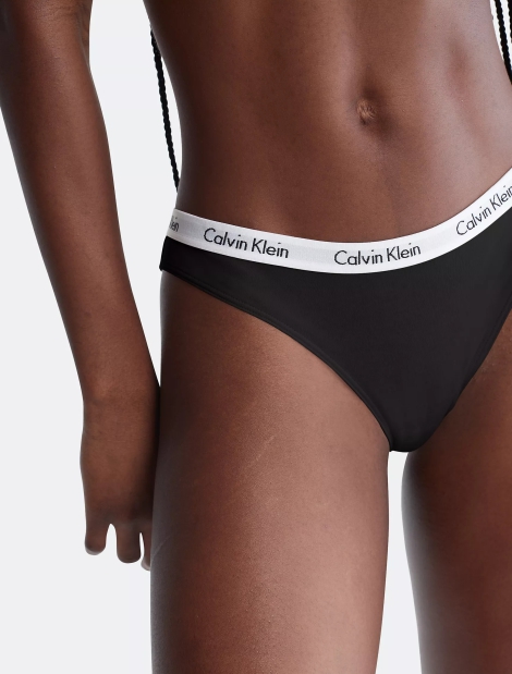 Женский комплект Calvin Klein бюст-бралетт и трусики тонг 1159825066 (Черный XS)