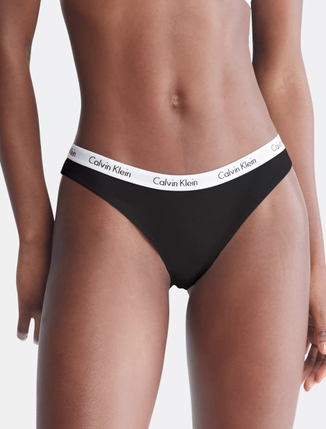 Женский комплект Calvin Klein бюст-бралетт и трусики тонг 1159825068 (Черный XS)