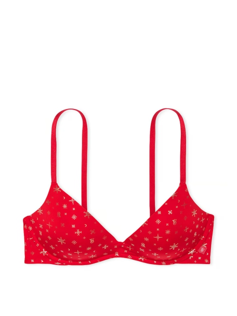 Комплект белья  Victoria's Secret бюст Push-Up и трусики стринги 1159825101 (Красный 32C/S)