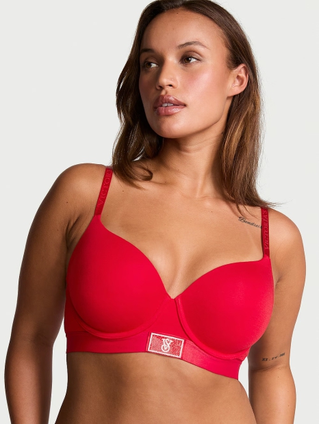 Жіночий комплект білизни Victoria's Secret ліф та трусики шортики 1159828882 (Червоний 34B/S)