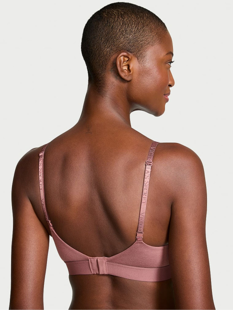 Женский комплект белья Victoria's Secret лиф и трусики тонг 1159832610 (Розовый 34C/M)
