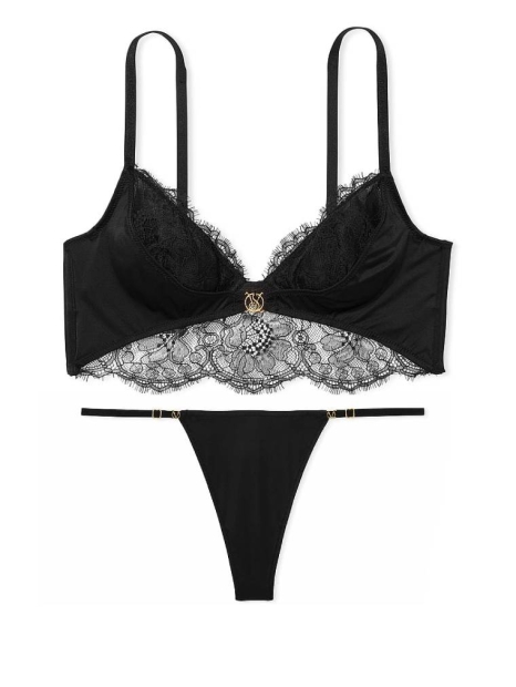 Шикарний комплект Victoria's Secret корсетний топ та трусики тонг 1159830123 (Білий S)