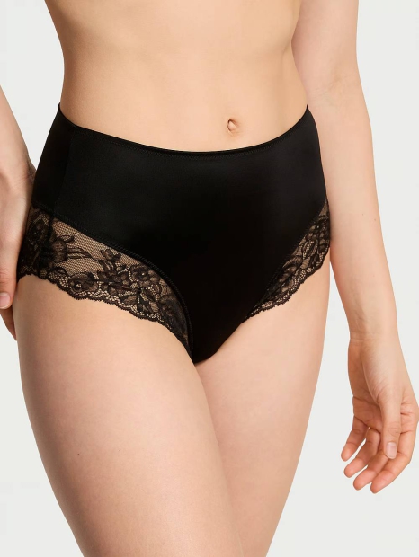 Шикарний комплект Victoria's Secret корсетний топ та трусики брифи 1159830341 (Чорний XS)