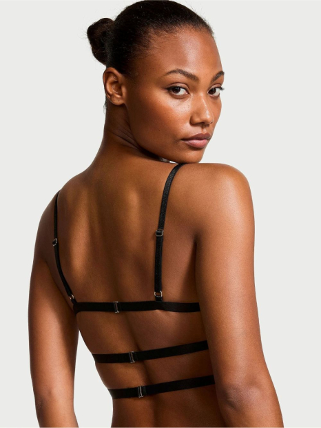 Ефектний комплект білизни Victoria's Secret погруддя та трусики чики 1159830735 (Чорний S)