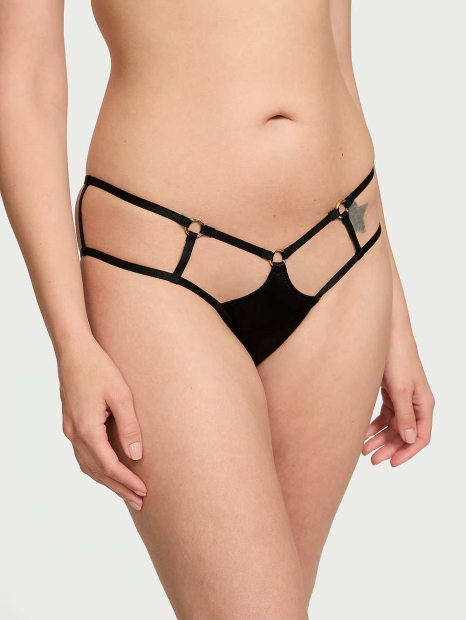 Ефектний комплект білизни Victoria's Secret погруддя та трусики чики 1159830735 (Чорний S)