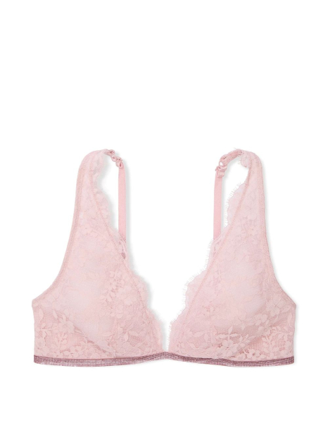 Шикарный комплект белья Victoria's Secret лиф и трусики стринги со стразами 1159830814 (Розовый L)