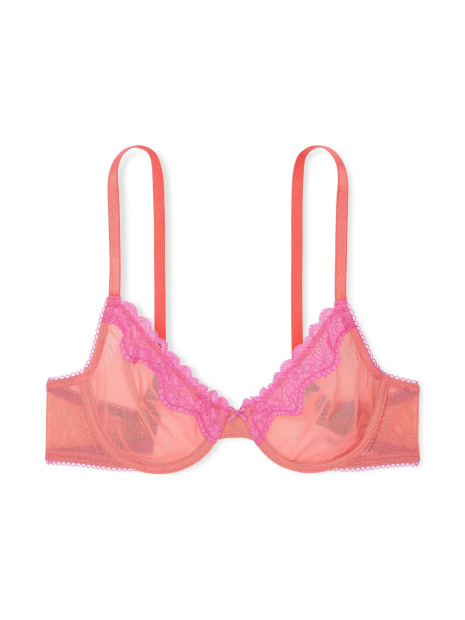 Мереживний комплект білизни Victoria's Secret погруддя та трусики чики 1159830855 (Помаранчевий 36C/L)