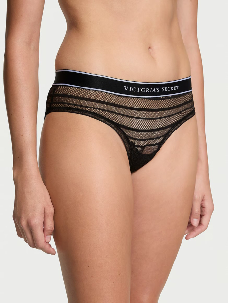 Жіночий комплект білизни Victoria's Secret ліф та трусики хіпхагери 1159830899 (Чорний 36C/L)