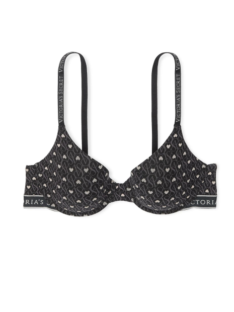 Женский комплект белья Victoria's Secret лиф и трусики тонг 1159831203 (Черный 38B/L)