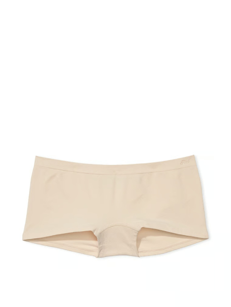 Комплект белья Victoria's Secret Pink лиф Push-up и трусики шортики 1159831256 (Бежевый 34C/M)