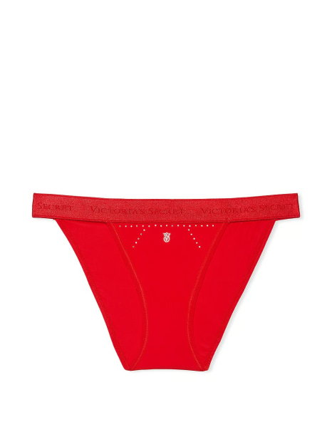Женский комплект белья Victoria's Secret лиф и трусики танга 1159831379 (Красный 34B/S)