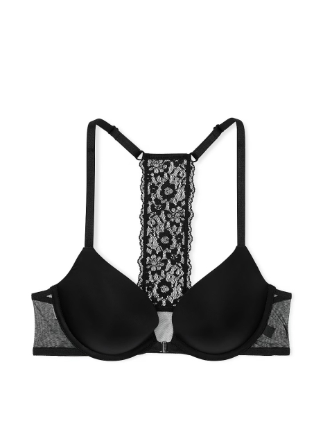 Жіночий комплект білизни Victoria's Secret ліф Push-Up та трусики стрінги 1159831441 (Чорний 32A/XS)